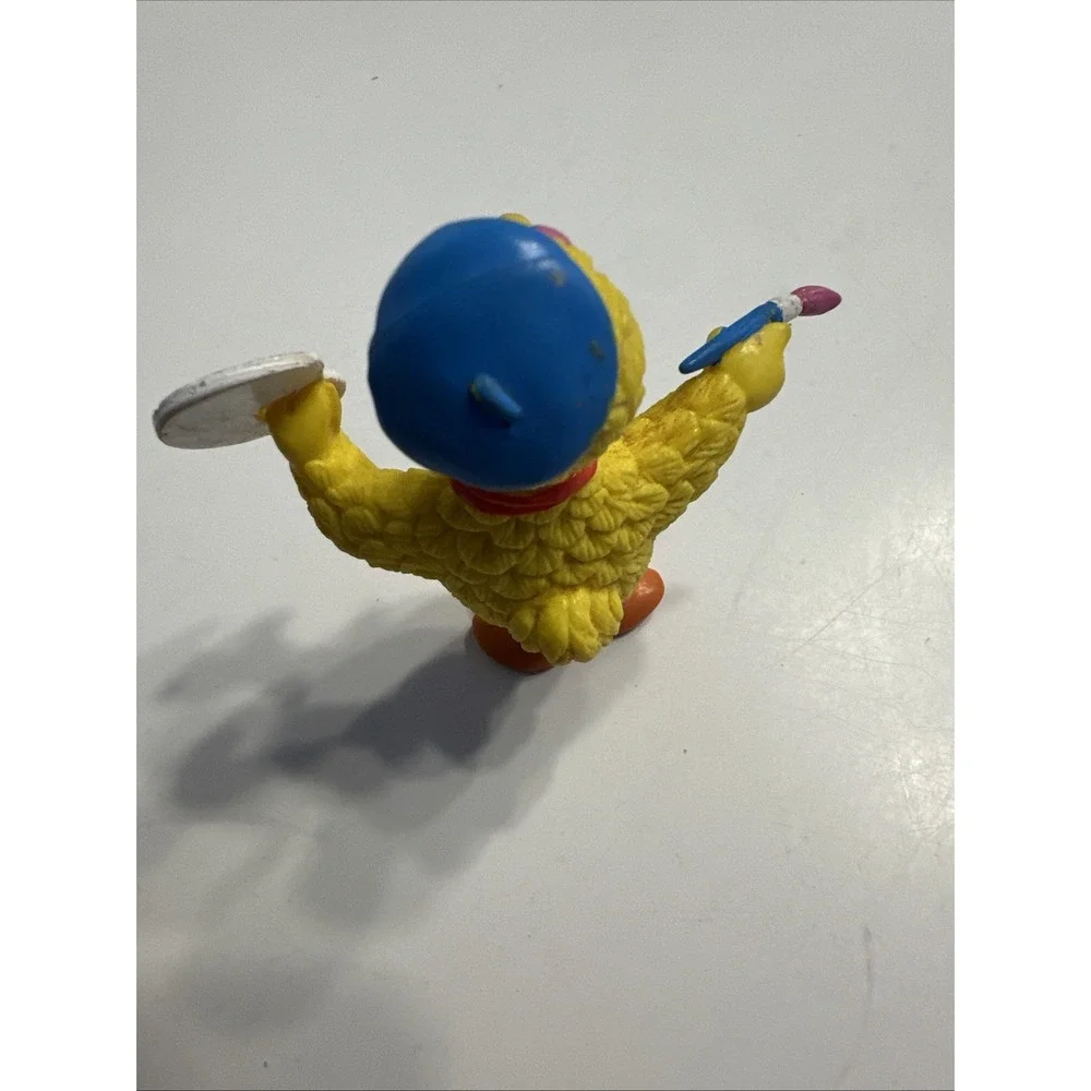 Sesame Street Applause Big Bird Painter Artist Figure‎ Cake Topper 1980s Vintage